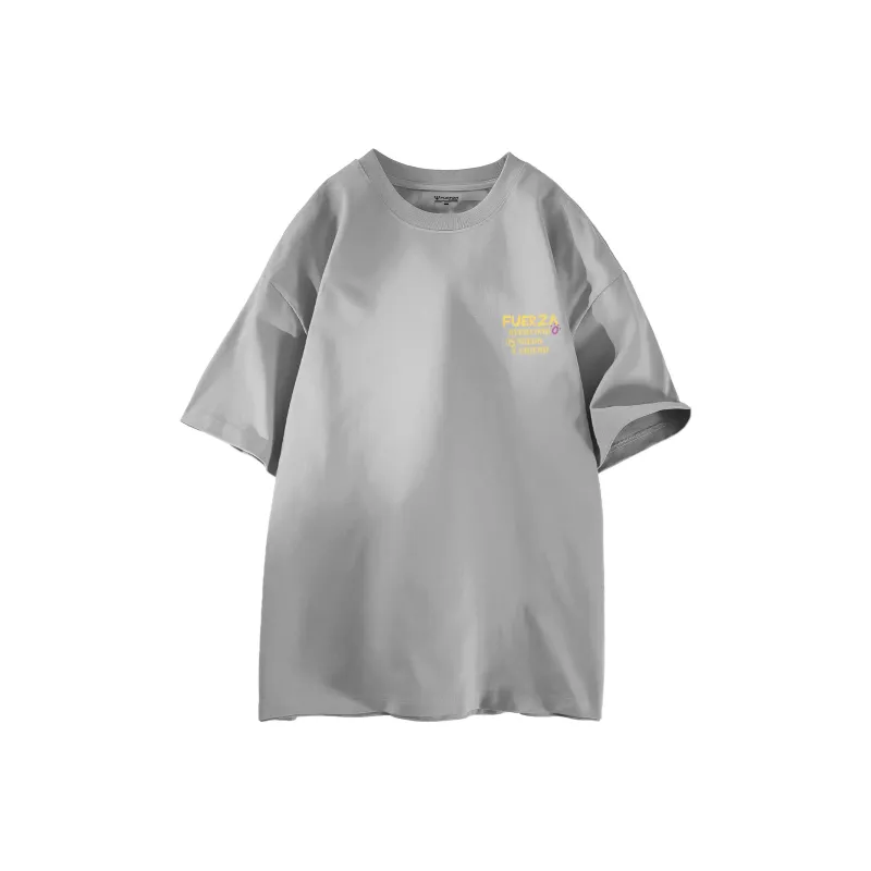 FUERZA Drop Shoulder Sleeve Short Sleeved T Shirts Unisex-14