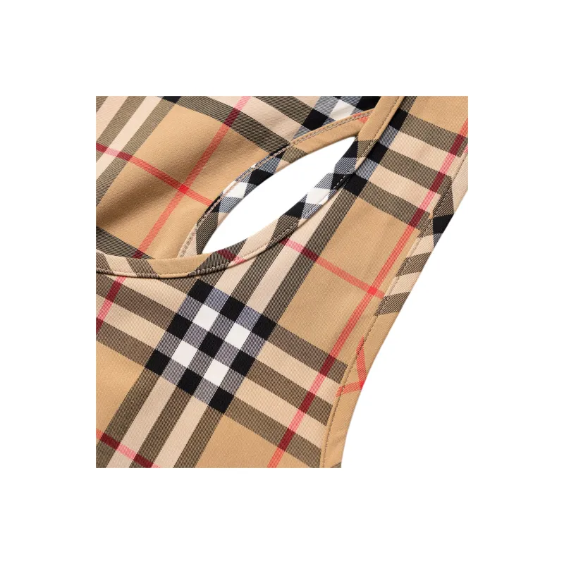 Burberry Logo Detailed Vintage Check Bra Top-7