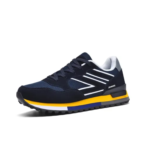 King Jinmai Low Top Casual Shoes Men's Black Royal Blue