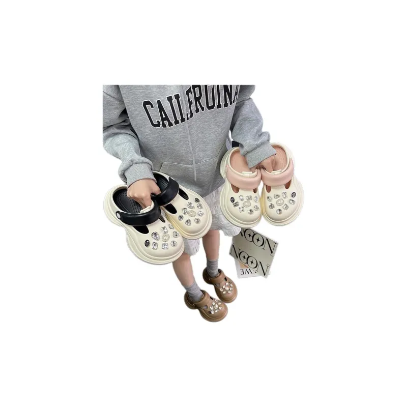 Yamada Hyakuju Women's Home Slippers White Pink, Blue White, Beige Black, Pink White-1
