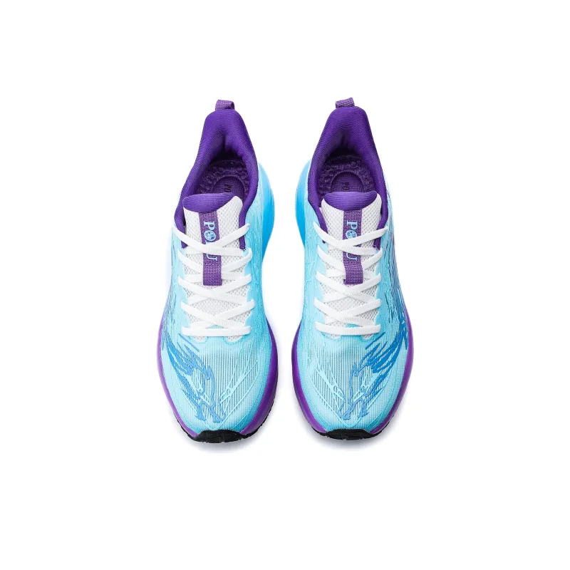 POLUDIYIPI Breathable Lightweight Height Increasing Low Top Carbon Plate Casual Running Shoes Unisex Purple Ice Blue-4