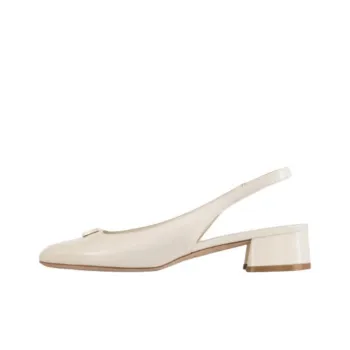 LOUIS VUITTON Swing Spool Heel High Heels 3.5cm Women's White