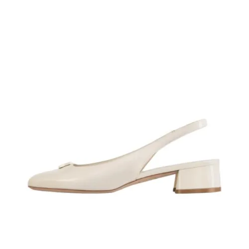 LOUIS VUITTON Swing Spool Heel High Heels 3.5cm Women's White