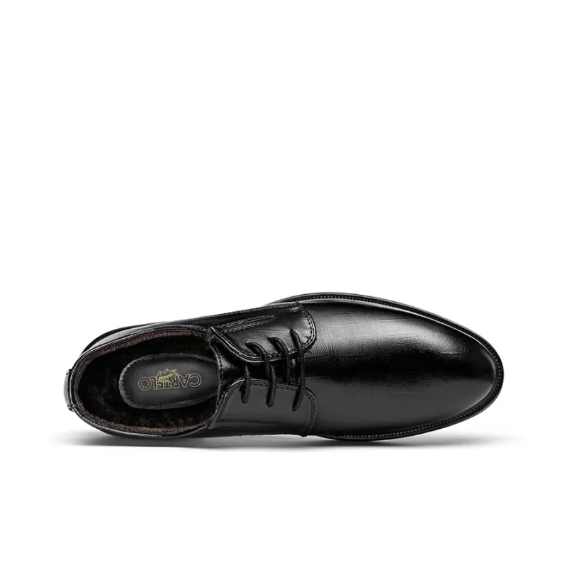 CARTELO Versatile Cut Out Breathable Commute Shoes All Season Fashion Dress Shoes Men's Black-1