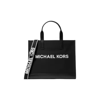 MICHAEL KORS COOPER Cotton Tote Bag, Shopping Bag, Shoulder Bag, Handbag Men's Black
