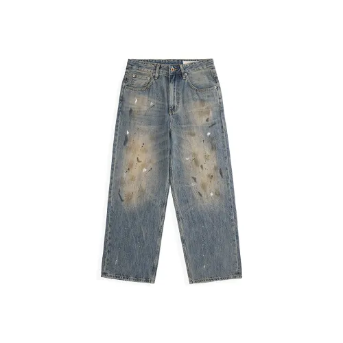 ZENGZHI Jeans Unisex Dirty Color