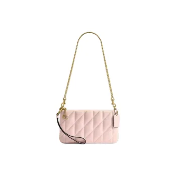 COACH Pouch Nappa Leather Shoulder Bag Small Size Women's Blush Pink