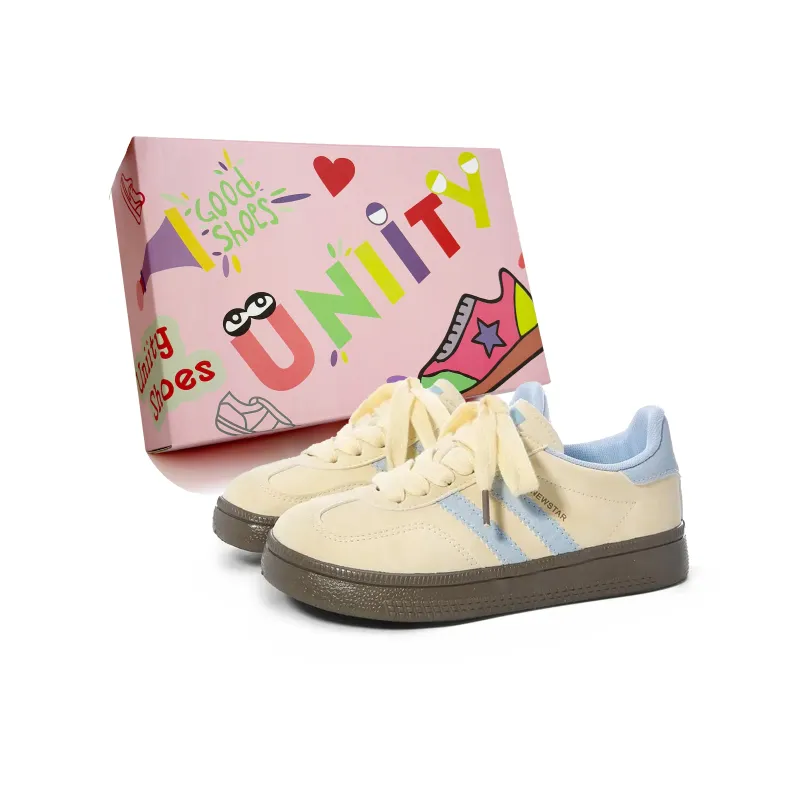 UNIITY Skateboard Shoes Women's Low Top Yellow Blue/Green Brown/Cream Blue-0