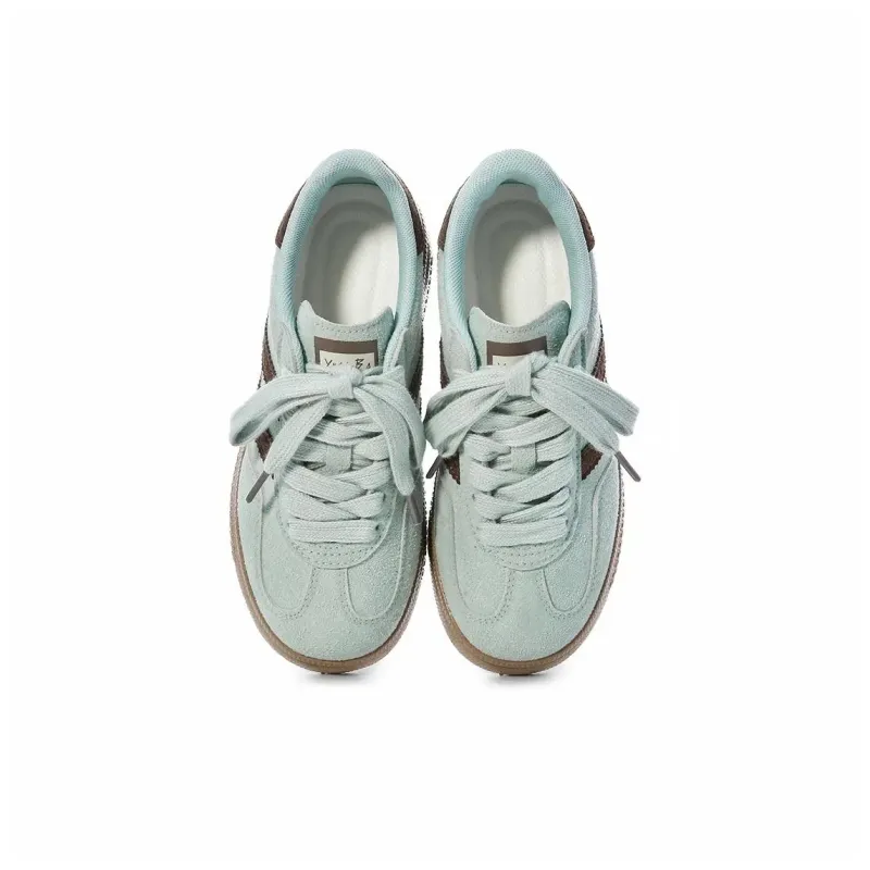 UNIITY Skateboard Shoes Women's Low Top Yellow Blue/Green Brown/Cream Blue-8