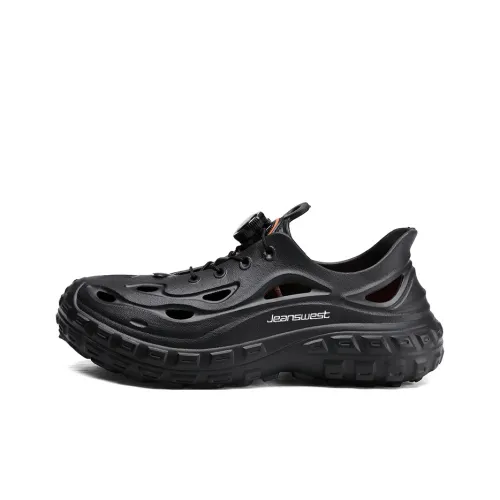 JEANSWEST Xin Guo Chuang Venom Collection Classic Pure Black Design Style Clogs Men's