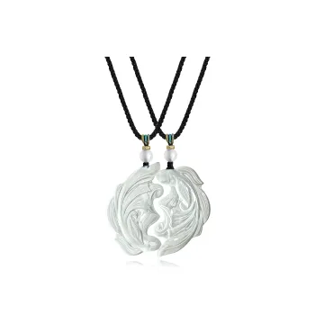 JIAOSHIYU Serpentine Jade Necklaces Unisex