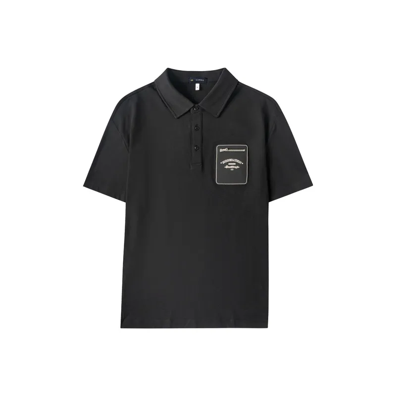 HARSIINCN Polo Shirt Men's H25SMPY229 Black-1
