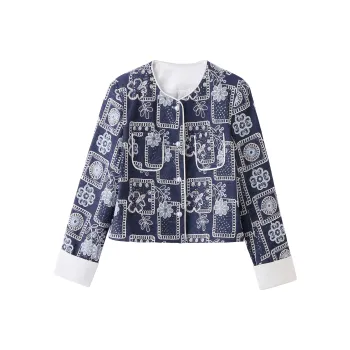 Yi Mengyuan Jacket Women's Denim Blue