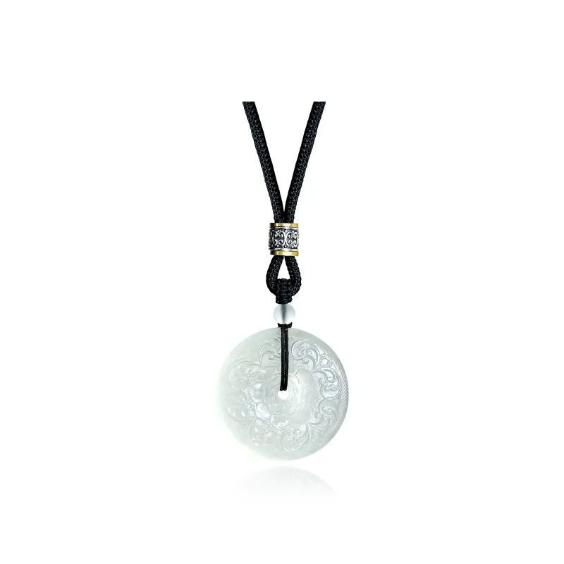 JIAOSHIYU Serpentine Jade Necklaces Women's-0