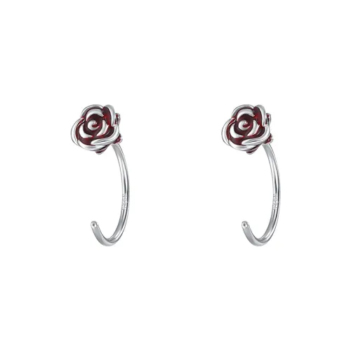 NIANNIANXI S999 Fine Silver Stud Earrings Women's