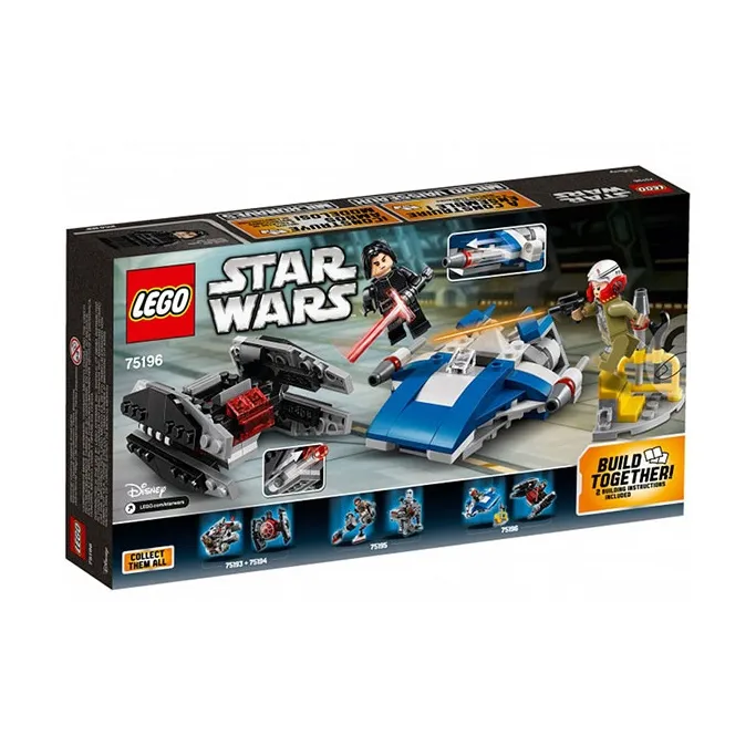 LEGO Star Wars Collection A Wing Fighter Vs TIE Silent TIE Silence Mini Battle Set Building Blocks 188pcs 75196-3