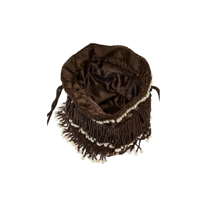 ZARA Polyester Bucket Bags Shoulder Bags Mini Women's Chocolate-4