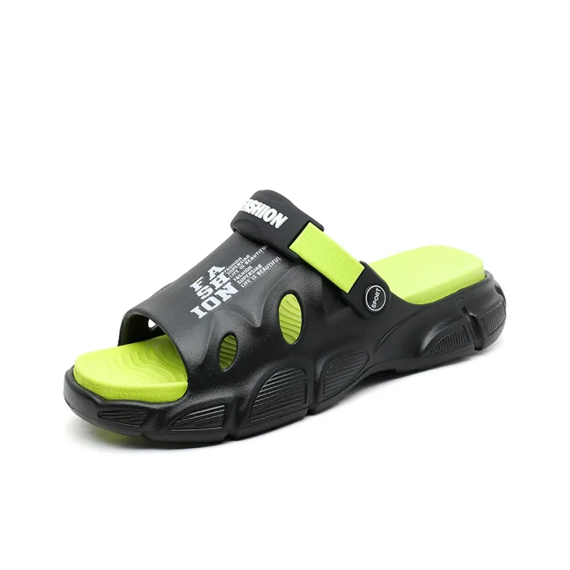 NANJIREN EVA Graffiti Slip Resistant Abrasion Resistant Cushioning Slide Slippers Men's-11