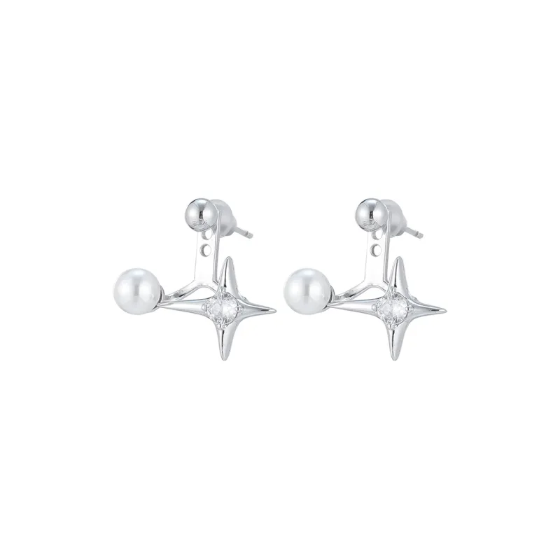 EAR PARTNER 925 Sterling Silver Stud Earrings Women's-0