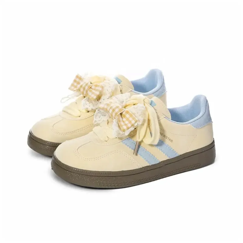 UNIITY Skateboard Shoes Women's Low Top Yellow Blue/Green Brown/Cream Blue-17