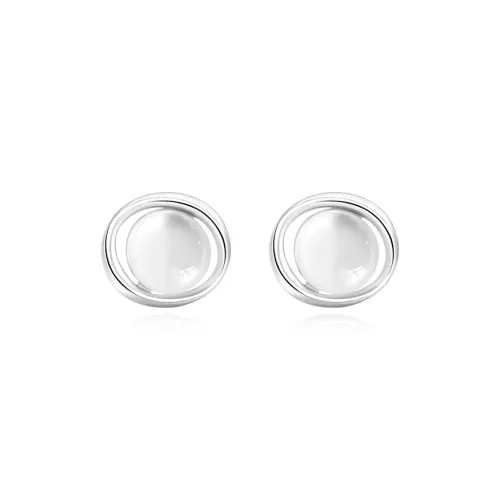 Tkb Glass Cat Eye Stud Earrings Unisex