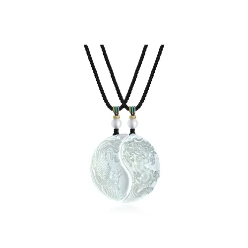 JIAOSHIYU Serpentine Jade Necklaces Unisex