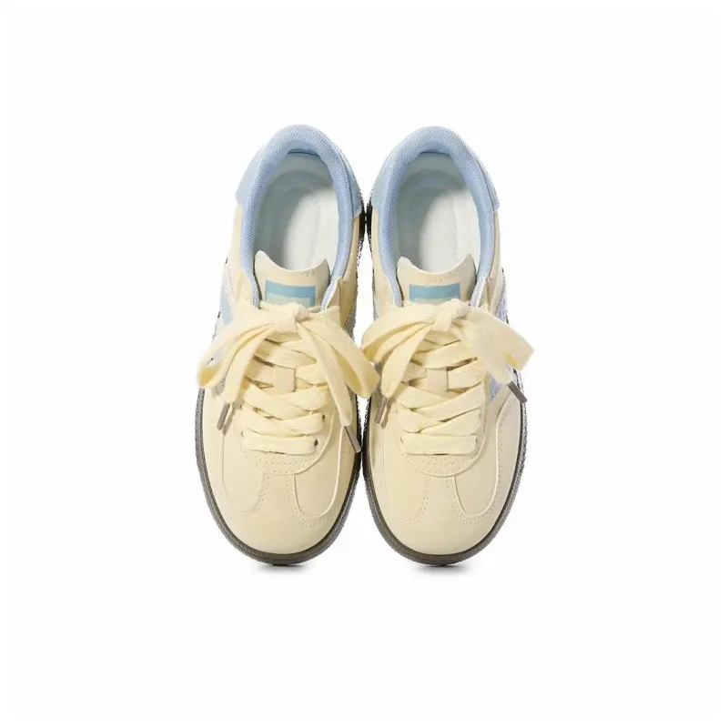 UNIITY Skateboard Shoes Women's Low Top Yellow Blue/Green Brown/Cream Blue-3