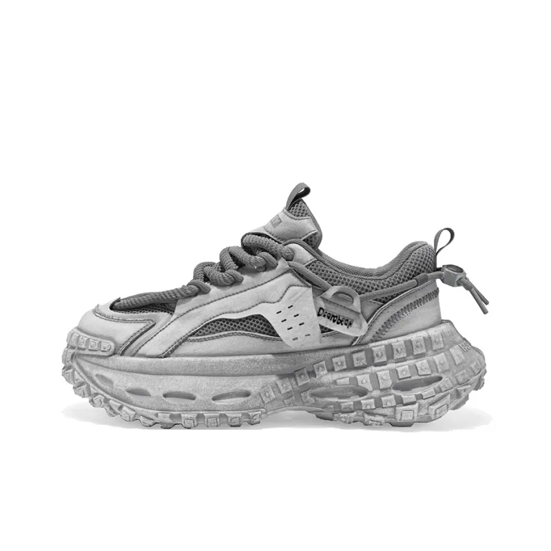 Budding Bear Anti Slip Wear Resistant Breathable Height Increasing Low Top Chunky Sneakers Men's-7