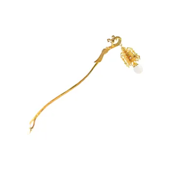 Jade Ink Love Hetian Jade Hairpin White Jade Women's