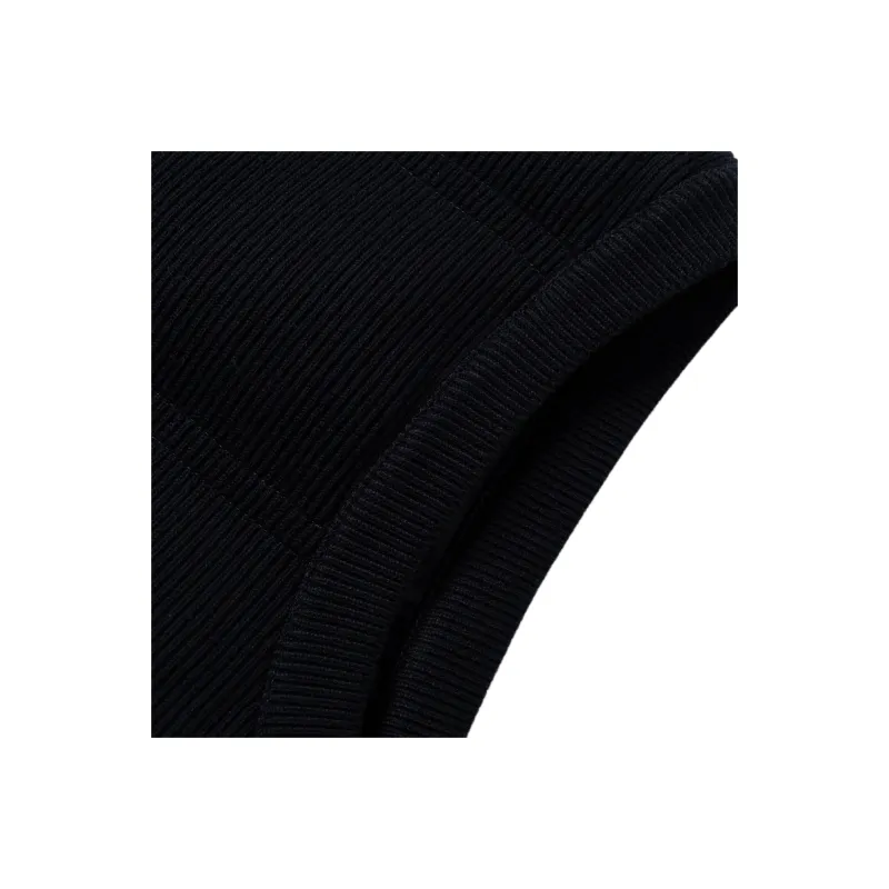 HUGO BOSS Regular Fit Gilet In A Ribbed Cotton Blend Vest Men's Black-7