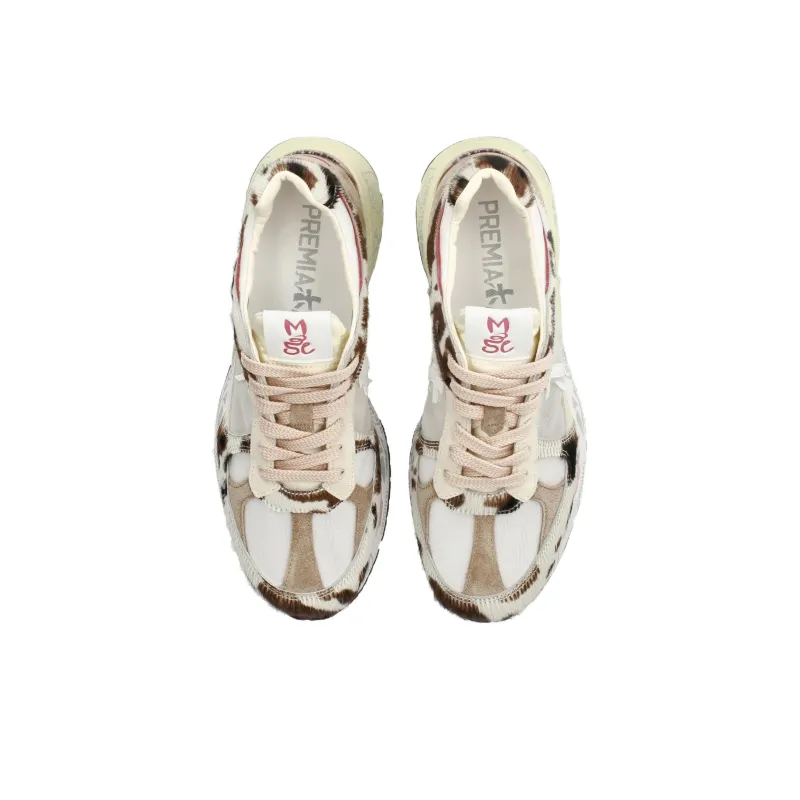 PREMIATA Mased Low Top Casual Shoes Unisex White Brown-6