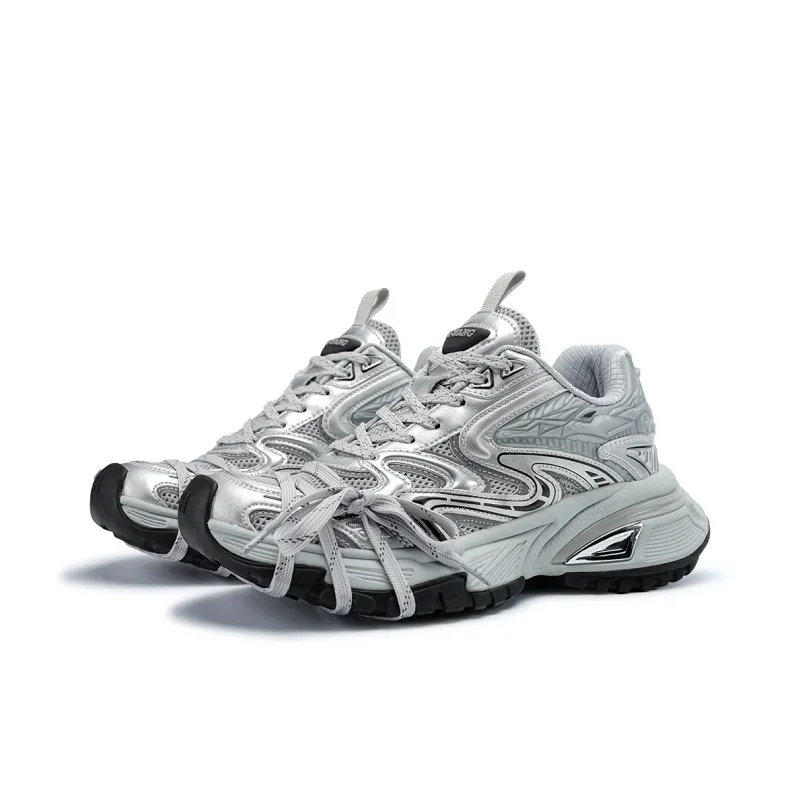 K-WANG Paris Fashion Apparel Wind Anti-Slip And Wear-Resistant Height Increasing Low-Top Chunky Sneakers Men's-1