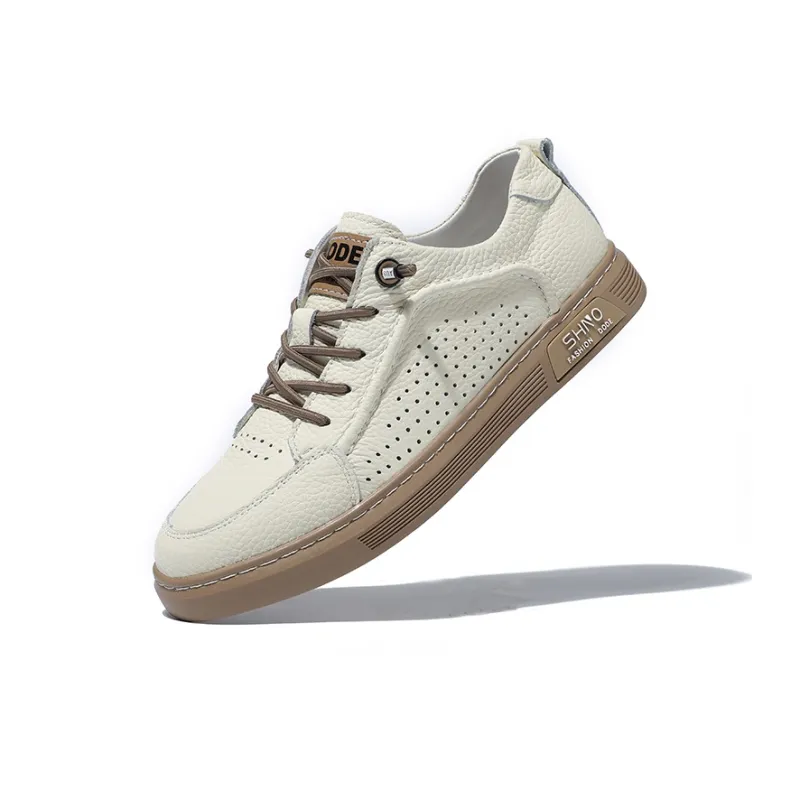PLO CART Low Top Skateboard Shoes Men's White-4