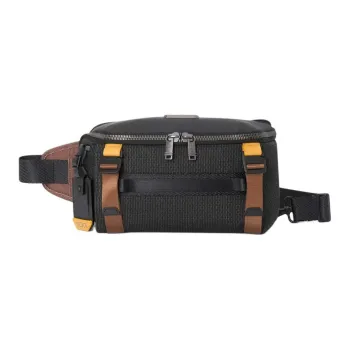 TUMI Fabric Sling Bag Men's Black & Yellow