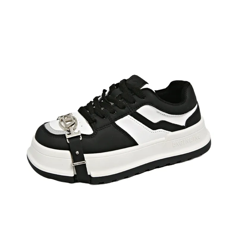 BANWEIDIYA Anti Slip And Wear Resistant Height Increasing Low Top Skateboard Shoes Women's-0