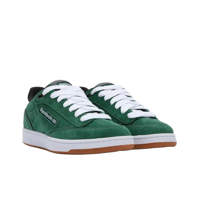 Reebok Club C Anti Slip Wear Resistant Low Top Skateboard Shoes Unisex Green-2