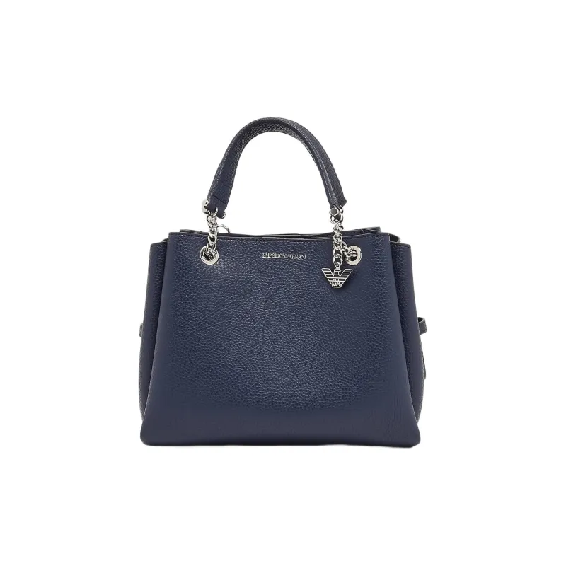 EMPORIO ARMANI PVC Polyvinyl Chloride Tote Bag, Shopping Bag, Shoulder Bag, Handbag Women's Marine Blue-0
