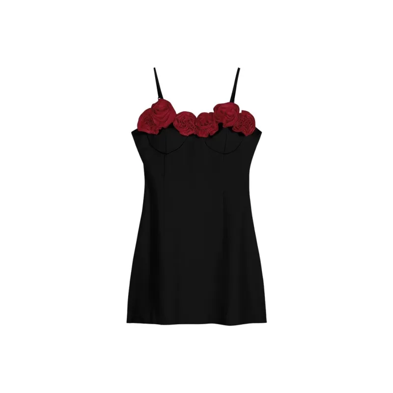 Udon House Slip Dress Women's Black-1