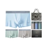 3-Pack Box Included (Olive Green+Sky Blue Umber) Ice Silk Extra Thin/7A Antibacterial/Shopping Bag Included