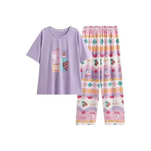 FENTENG Brown Bear Pajama Set Women's