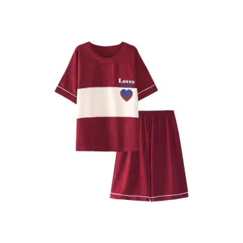 Huggy Kissy Pajama Set Women's Burgundy