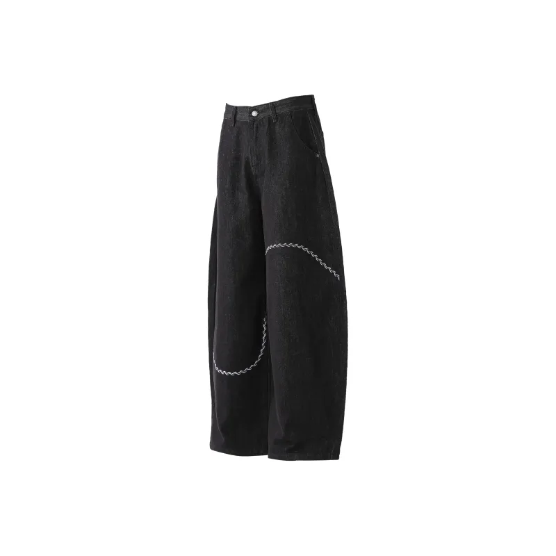 YEARNED Women's Jeans Unisex Black-3