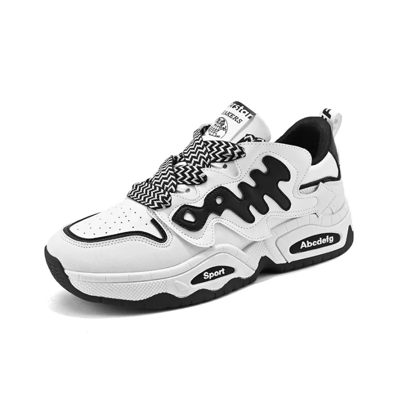 Boogie Bear Breathable Height Increasing Slip Resistant Low Top Chunky Sneakers Men's-1