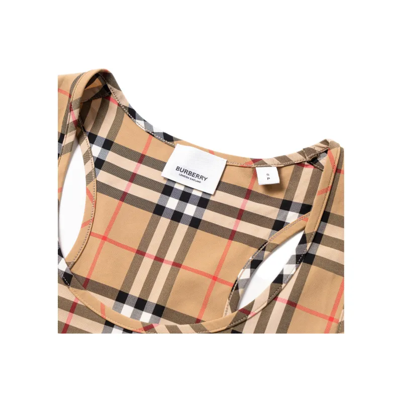 Burberry Logo Detailed Vintage Check Bra Top-8