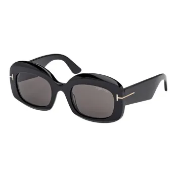 TF Acetate Irregular Shape Sunglasses Women's Black