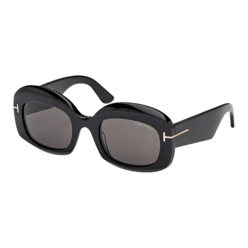 TF Acetate Irregular Shape Sunglasses Women's Black