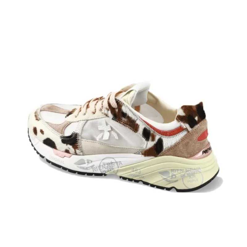 PREMIATA Mased Low Top Casual Shoes Unisex White Brown-2