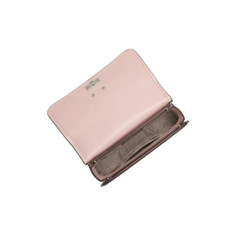 MICHAEL KORS Delancey Split Cow Leather One Shoulder Handbag Small Size Women's Light Pink-2