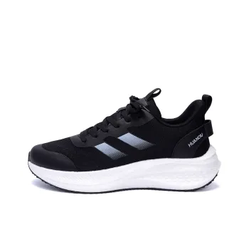 HUANQIU Height Increasing Wear Resistant Slip Resistant Low Top Casual Running Shoes Men's Black