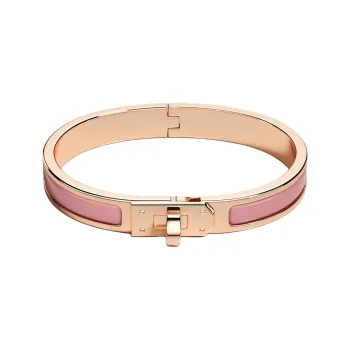 HERMES Enamel Bangles Women's Pink